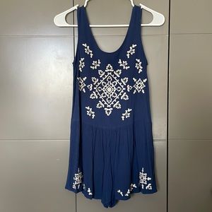 Xhilaration (target brand) mini romper, blue, size small, like new
